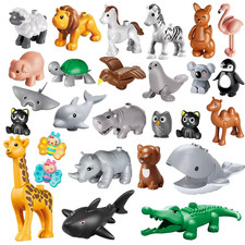 26Pcs/Set Big Size Figure Animals Block Farm Series Big Building Blocks Animals 
