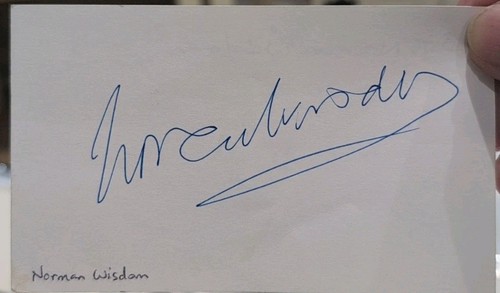 Norman wisdom autograph - norman,
