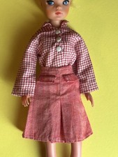 🧡 Vintage 1960s Sindy Doll SKIRT ‘Summer Walks’ (1966 - Ref 12S66) - Minor TLC
