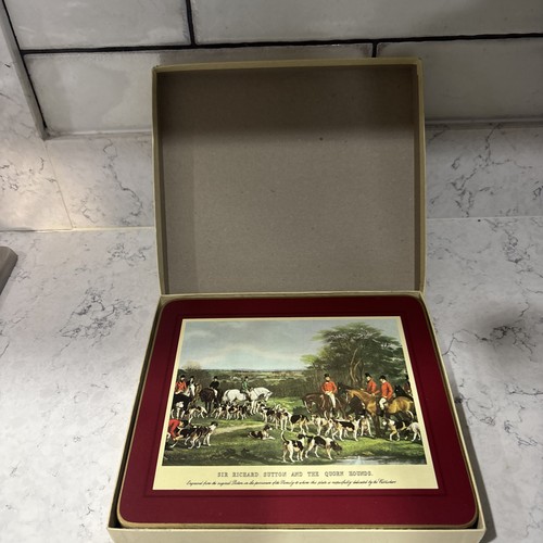 Vtg six clover table mats - clover, ,