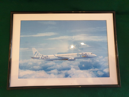 Flybe embraer 195 framed a4 - embraer,
