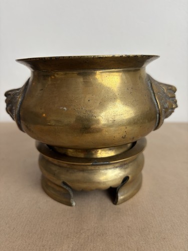 Antique chinese bronze incense - bronze,