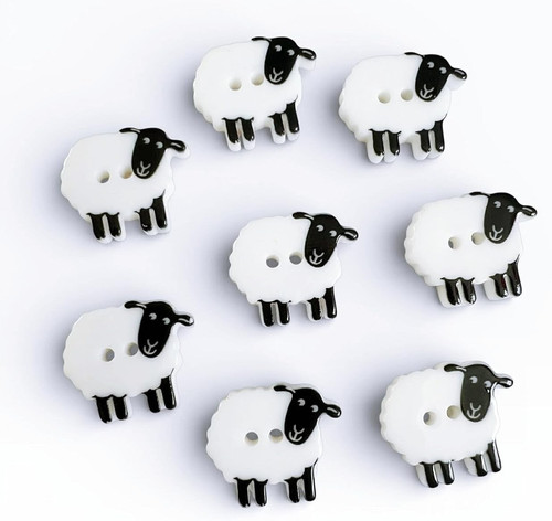 White lamb buttons - lamb,