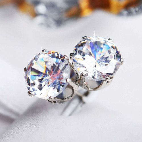 Silver tone diamante crystal