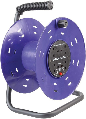Gang plastic cable reel 50m - 4-gang,