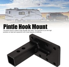 2" Adjustable Tow Hitch Receiver Pintle Mount 2000kg Load 6.5" Drop Steel