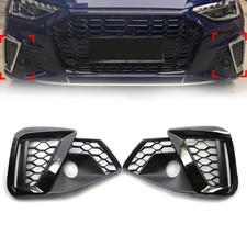 Pair Gloss Black Front Bumper