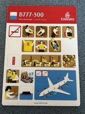 Emirates B777-300 Safety Card 