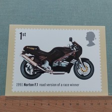 Vintage Postcard Motorcycles (1991 Norton F.1.)