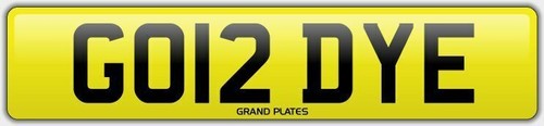 Gordy number plate go12 - gordy,