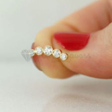 1x Surgical Steel Round Cut Cubic Zircon Helix Cartilage Stud Earring Piercing