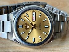 Seiko 5 Gold Dial 7s26-03b0 Automatic 21 Jewels 37mm Men’s Watch, Perfect