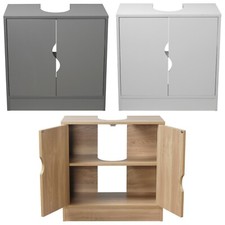 Flaminio Partial Pedestal Bathroom Sink Cabinet Under Cupboard Storage Furniture