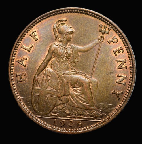 1936 george half penny - george,