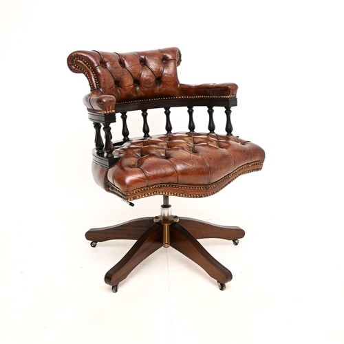 Antique leather and - leather, mahogany
