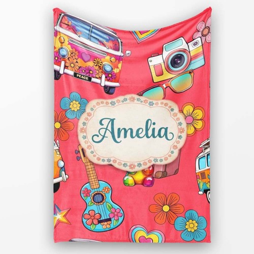 Soft fleece blanket - fleece, van