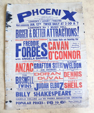 Phoenix Music Hall Theatre Poster, Freddie Forbes, Cavan O'Connor 1950's?