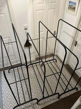 3 x Heavy Duty Metal Double Rail Clothes Hanging Racks Display Stands