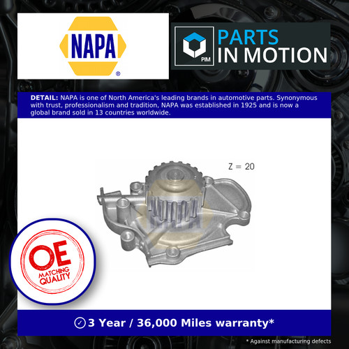 Water pump nwp1295 napa - pump,
