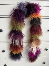 ASOS Multicoloured Mongolian Sheepskin Fur Scarf One Size