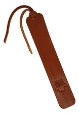 Leather Bookmark OWL Design Smooth Tan Vegetable Tanned Leather Handmade UK