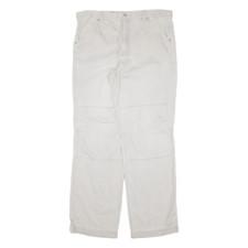 GINTONIC Mens Trousers Grey Relaxed Straight W38 L33