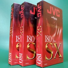 3x JVC E180 SX VHS/VCR Tapes