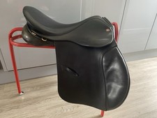 Falcon Black Leather Saddle 17" (HAP)