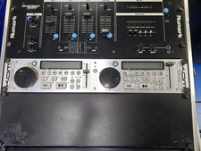 Numark DM1090X Studio Series DJ Mixer combined with KAM KCD1100 dual CD players.