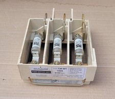 GEC ALSTHOM 100Amp CM-MT Mini-form Fuse Switch Carrier With 63 Amp Fuses
