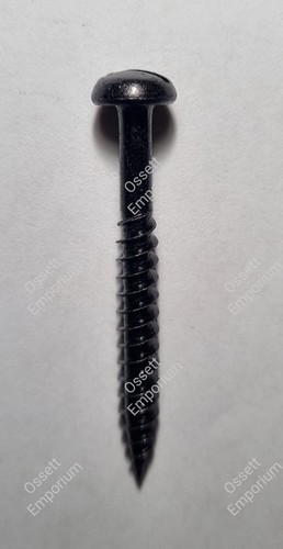 Black japanned slotted round - slotted,