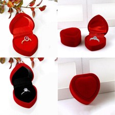 Red love heart velvet - love, ring