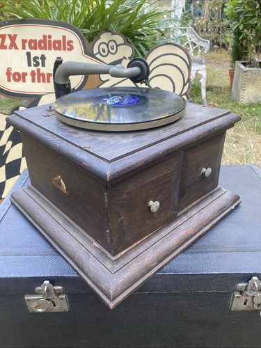 Antique hmv gramophone - antique,