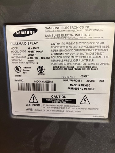 Samsung inch plasma for - 50,