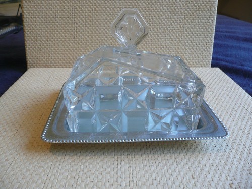 Vintage pressed clear glass - vintage-pressed, &