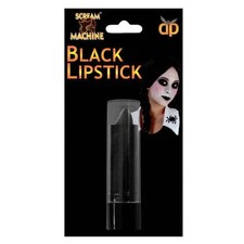 Jet Black Gothic Matte Lipstick – Scream Machine Halloween Fancy Dress Makeup