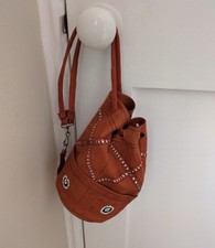 Leather Vintage Small Bucket Bag Navajo Style