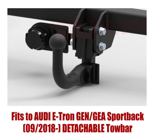 Detachable tow bar for - bar, audi