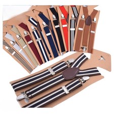 Unisex 3-Clips Suspenders