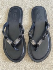 FatFace Black Silver Beaded