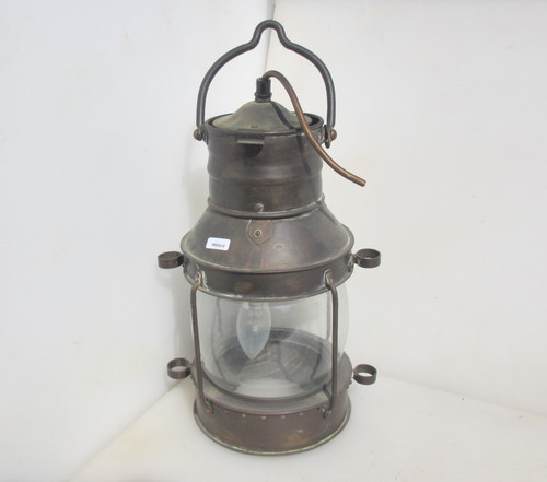 Large vintage brass lantern - large,
