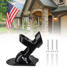Flag Pole Holder Wall Mounting Aluminum Black Bracket Alloy Windsock Pole Holder