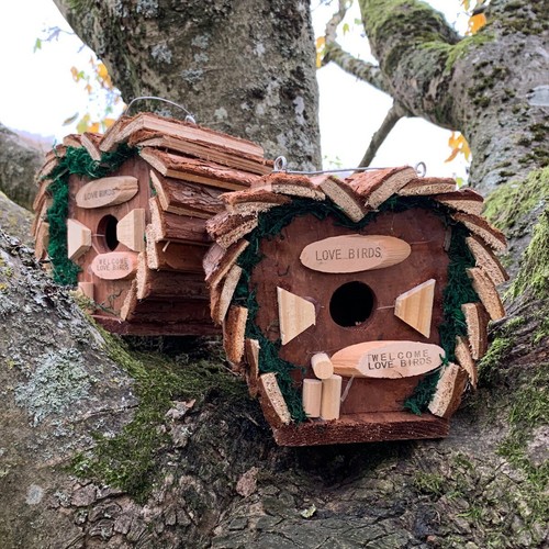 Hanging wooden love bird - hanging,
