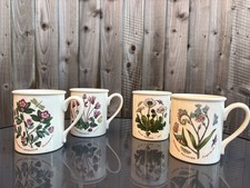 Portmeirion Botanic Garden Susan Williams-Ellis Mugs Set Of 4 Made In England