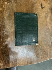 Vintage Rolex Passport Wallet Holder Green  With Logo To Front Stamped Inside