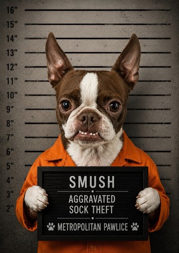 Personalised dog mugshot print - personalised,