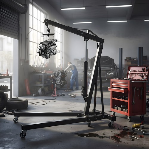 Black hydraulic folding engine - hydraulic,