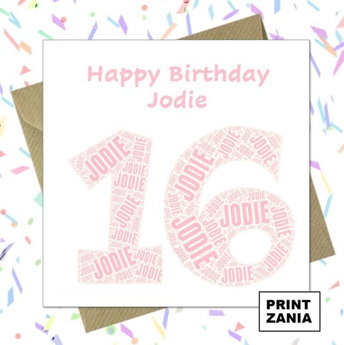 Personalised 16th birthday - 16th,