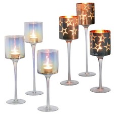 3 Candle Sticks Tea Light Holders Tall Elegant Wedding Centerpiece Home Decor