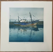 Fishing Vessel Etching: 'Ocean Harvester' by Gordon Miles, Limited Edition Print